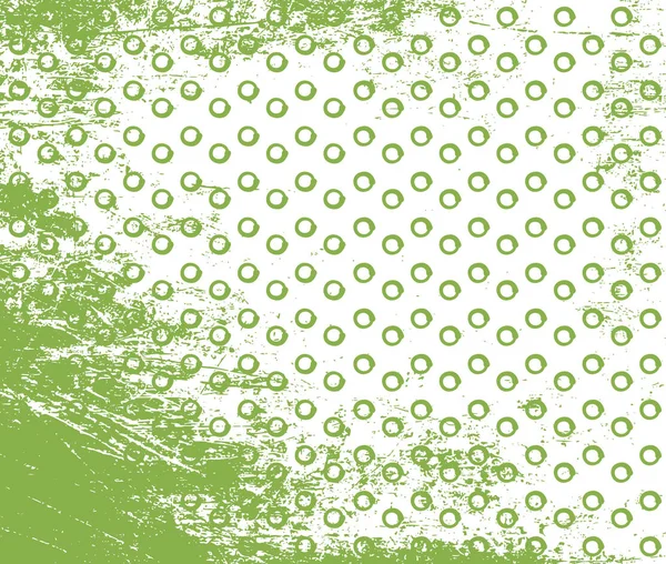 緑落書きストロークとドットのシームレス パターン — ストックベクタ