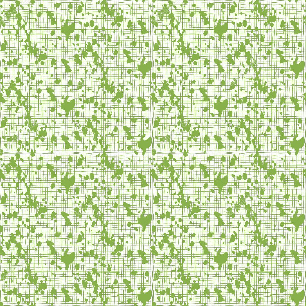 Greenery spotted canvas seamless pattern vector