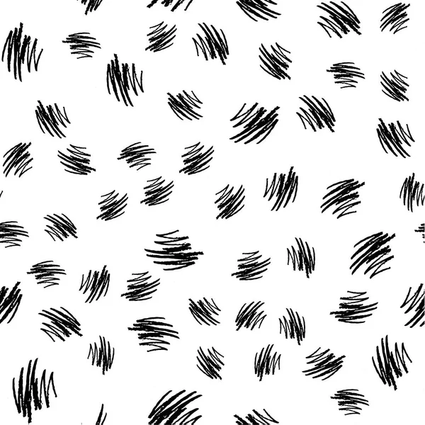 Monokrom hand dras linjer sömlösa mönster — Stock vektor