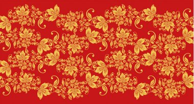 Hohloma dalgalar sorunsuz kumaş doku vektör