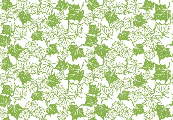 Groen esdoorn eco naadloze patroon achtergrond — Stockvector