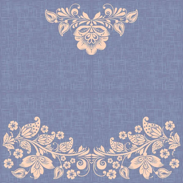 Vintage vector de fondo, ornamento hohloma — Vector de stock