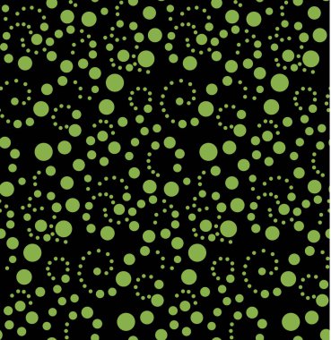 Yeşillik polka dot Dikişsiz desen arka plan