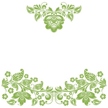 Yeşil Eko çerçeve çiçek, arka plan dekorasyon