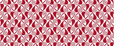 Kalp Dikişsiz desen vektör çizim seviyorum