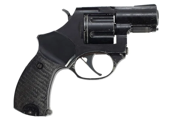 Revolver Izolovaných Bílém Pozadí — Stock fotografie