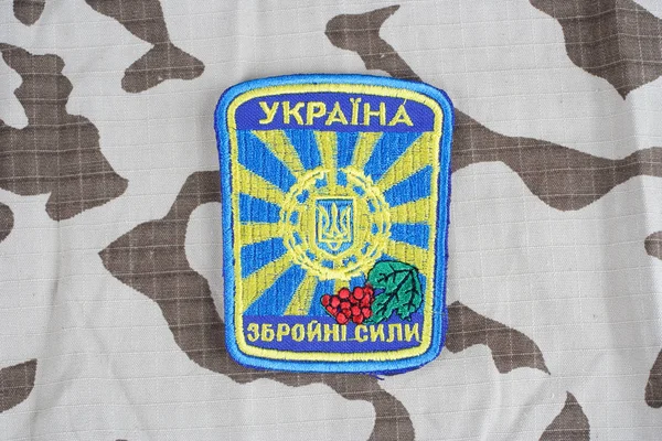 Kiev Ucraina Apr 2015 Ucraina Distintivo Uniforme Dell Esercito — Foto Stock