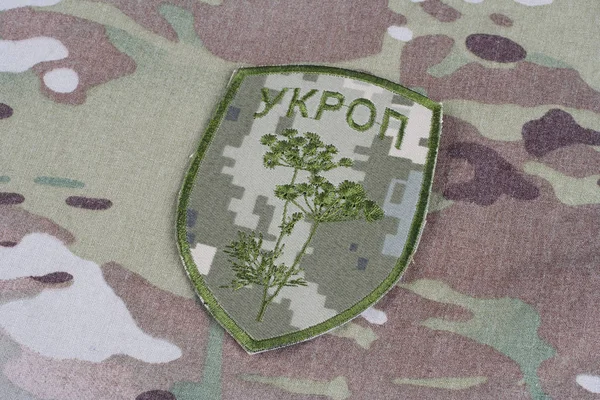キエフ ウクライナ 2015 ウクライナ軍の非公式な制服のバッジ Ukrop — ストック写真
