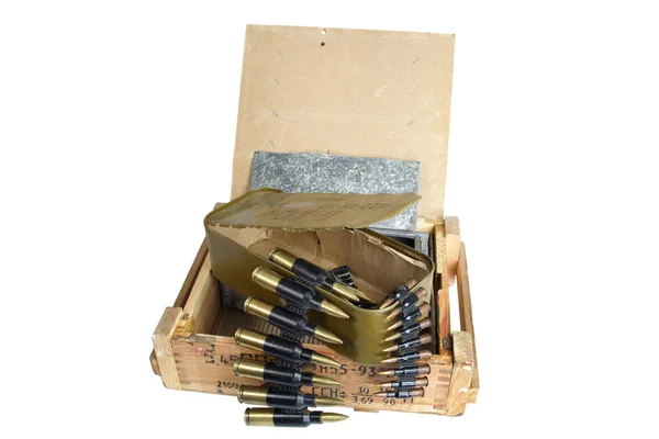 Army Box Ammunition Belt Isolated — Stock Photo, Image