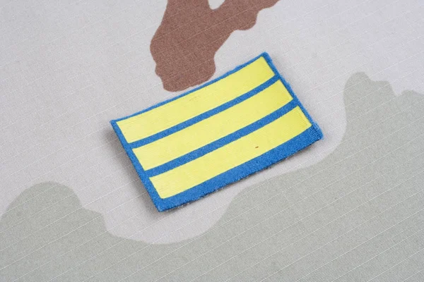 Kiev Ucraina Maggio 2015 Sergente Rank Patch Uniforme Del Deserto — Foto Stock