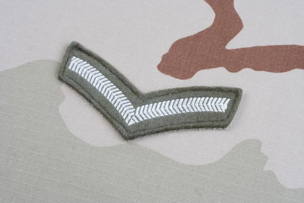 Kiev Ukraina Maj 2015 Armén Privata Rank Patch Öken Uniform — Stockfoto