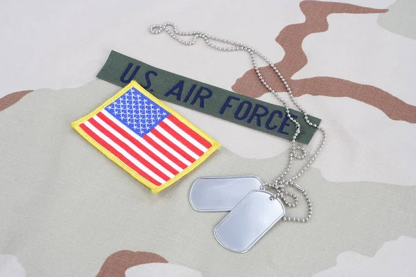 Kiev Ukraine June 2015 Air Force Branch Tape Dog Tags — Stock Photo, Image