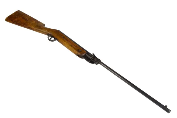 Viejo Rifle Neumático Vintage Aislado Sobre Fondo Blanco — Foto de Stock