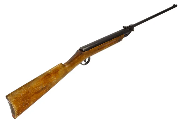 Viejo Rifle Neumático Vintage Aislado Sobre Fondo Blanco — Foto de Stock