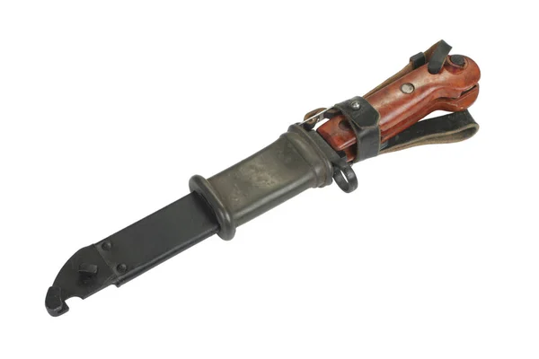 Kalashnikov Bayoneta Con Sierra Aislada Blanco — Foto de Stock