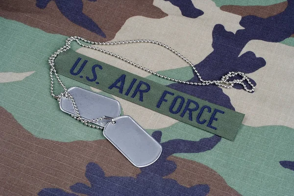 Kiev Ukraine June 2015 Air Force Branch Tape Dog Tags — Stock Photo, Image