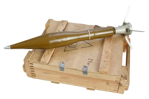 Army Box Ammunition Rocket Propelled Grenade Isolated — Stock Photo, Image