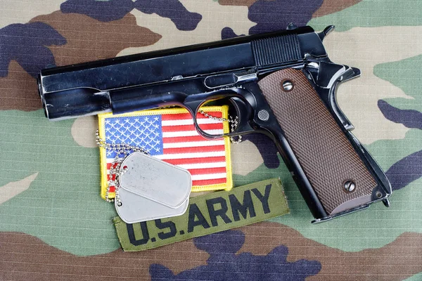 Kiev Ukraine Juni 2015 Army Branch Tape M1911 Handgun Dog — Stockfoto