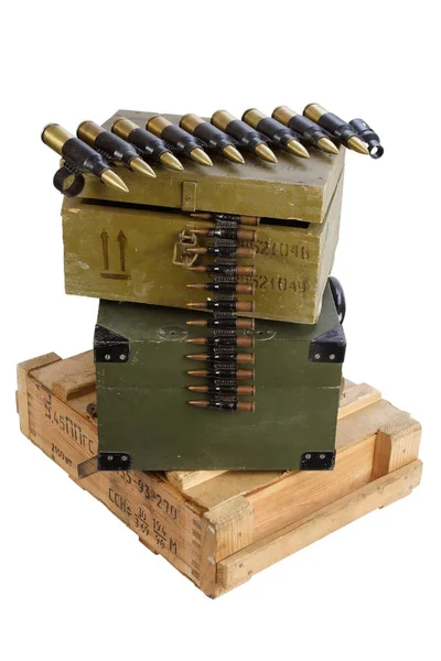 Armádní krabice munice — Stock fotografie