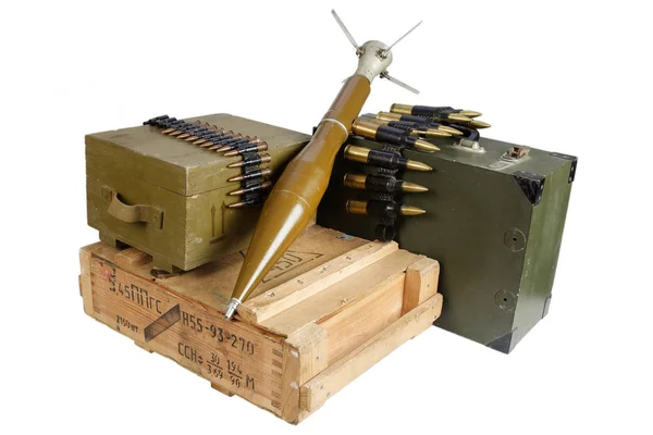 Army Box Ammunition Rocket Propelled Grenade Isolated — Stock Photo, Image