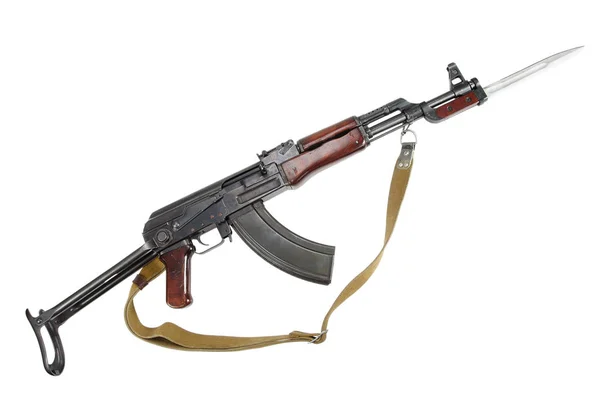 Zeldzame Eerste Model Assault Rifle Met Bajonet Geïsoleerd Wit — Stockfoto