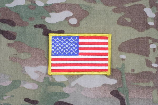 Army Flag Patch Camouflage Uniform — Stock Photo, Image