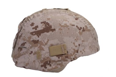 us marines kevlar helmet with desert camouflage cover clipart