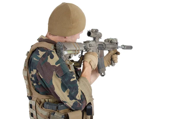 Private Military Company operator with assault rifle — Stock Photo, Image