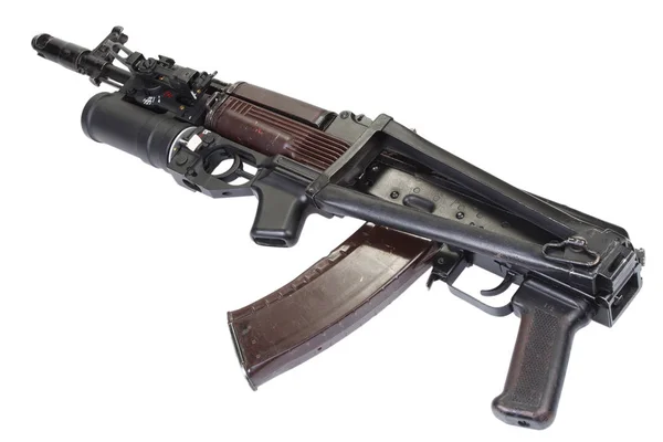 Kalashnikov AK 74 con lanzagranadas GP-25 aisladas en blanco —  Fotos de Stock