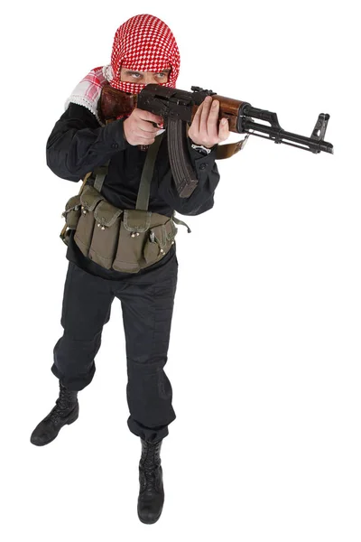 Near East rebel with assault rifle — Stock Photo, Image