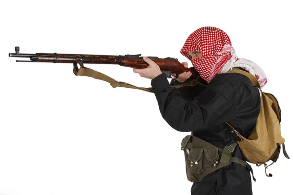 Mujahid com rifle — Fotografia de Stock