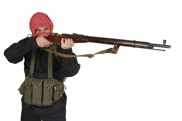 Mujahid med gevär — Stockfoto