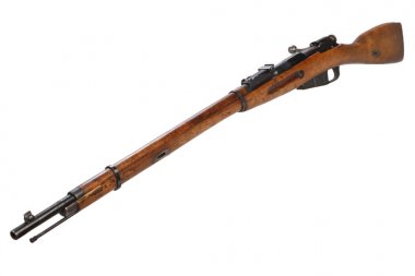 Russian ww1 period Mosin-Nagant rifle isolated on white clipart