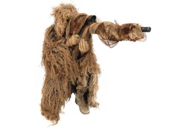 sniper in ghillie suit clipart