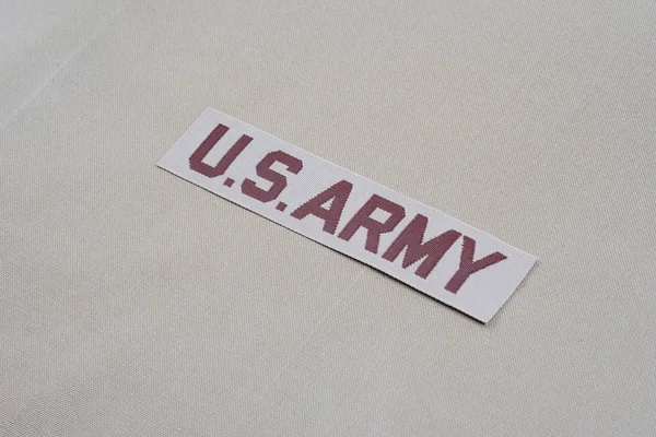 KIEV, UKRAINE - May 9, 2015. US ARMY branch tape on uniform — Stock Photo, Image