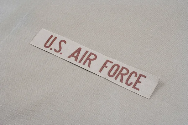 KIEV, UKRAINE - May 9, 2015. US AIR FORCE branch tape on uniform — Stock Photo, Image