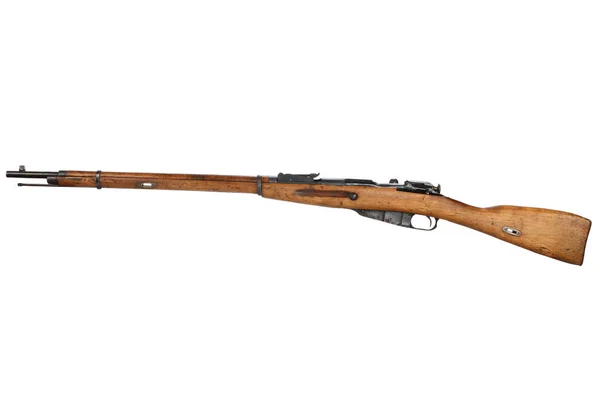 Russe Ww1 Période Fusil Mosin Nagant Isolé Sur Blanc — Photo