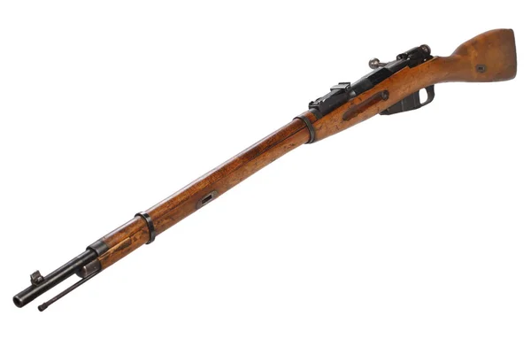 Ruské Ww1 Období Puška Mosin Nagant Izolované Bílém — Stock fotografie