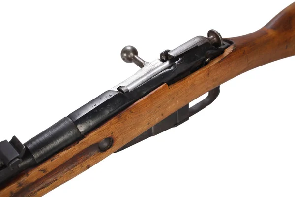 Russisches Ww1 Periode Mosin Nagant Gewehr Isoliert Auf Weiß — Stockfoto