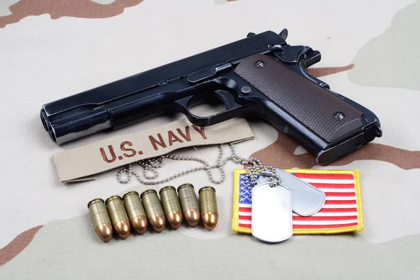 Pistola Uniforme Marinha — Fotografia de Stock