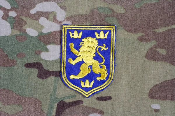 Kiev Ukraine July 2015 Ukraine Army Uniform Badge Coat Arms — Stock Photo, Image