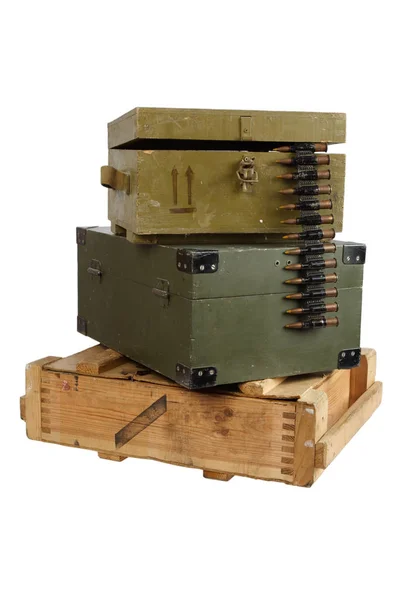 Army Box Ammunition Isolated — Stock Photo, Image