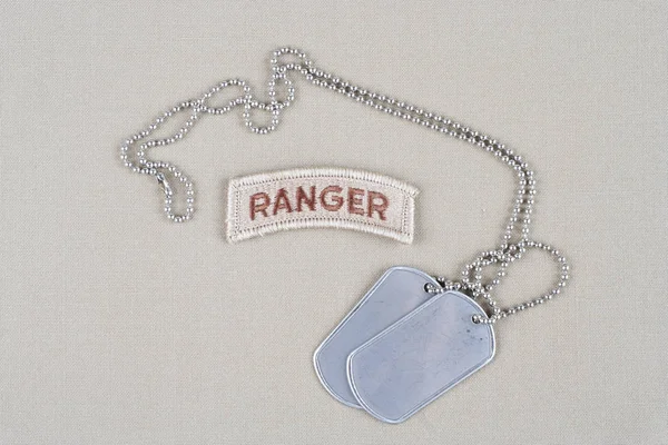 Kiev Ukraina Augusti 2015 Oss Armé Ranger Fliken Med Dogtag — Stockfoto