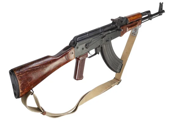 Kalashnikov Akm Isolato Sfondo Bianco — Foto Stock