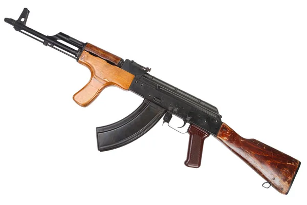 Kalashnikov Akm Izolat Fundal Alb — Fotografie, imagine de stoc