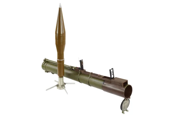 Tank Raket Aangedreven Granaatwerper Bazooka Geïsoleerd Wit — Stockfoto