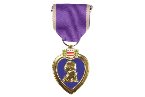 Purple Heart Decoração Militar Dos Estados Unidos — Fotografia de Stock
