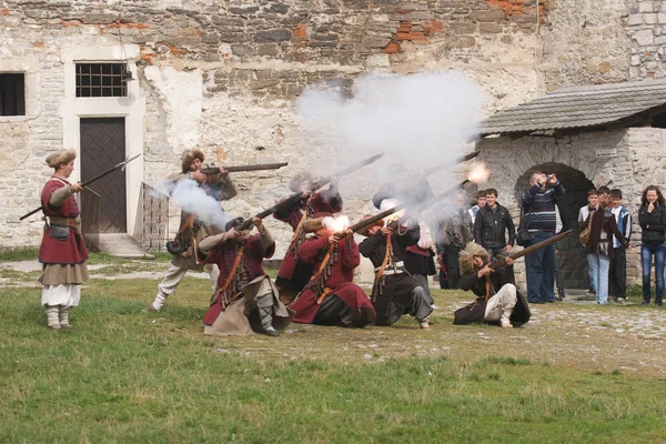 Kamjanec Podilskyj Ukrajina Září 2010 Členové Klubu Historie Opotřebení Historické — Stock fotografie