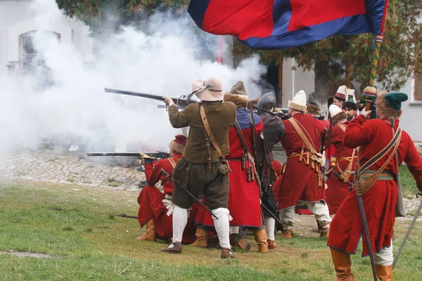 Kamjanec Podilskyj Ukrajina Září 2010 Členové Klubu Historie Opotřebení Historické — Stock fotografie