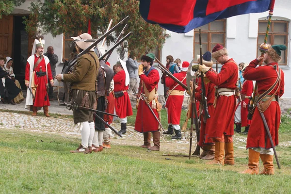 Kamjanec Podilskyj Ukrajina Září 2010 Členové Klubu Historie Opotřebení Historické — Stock fotografie